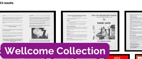 Screenshot of the Wellcome Collection search results page with the text "Wellcome Collection" over it.